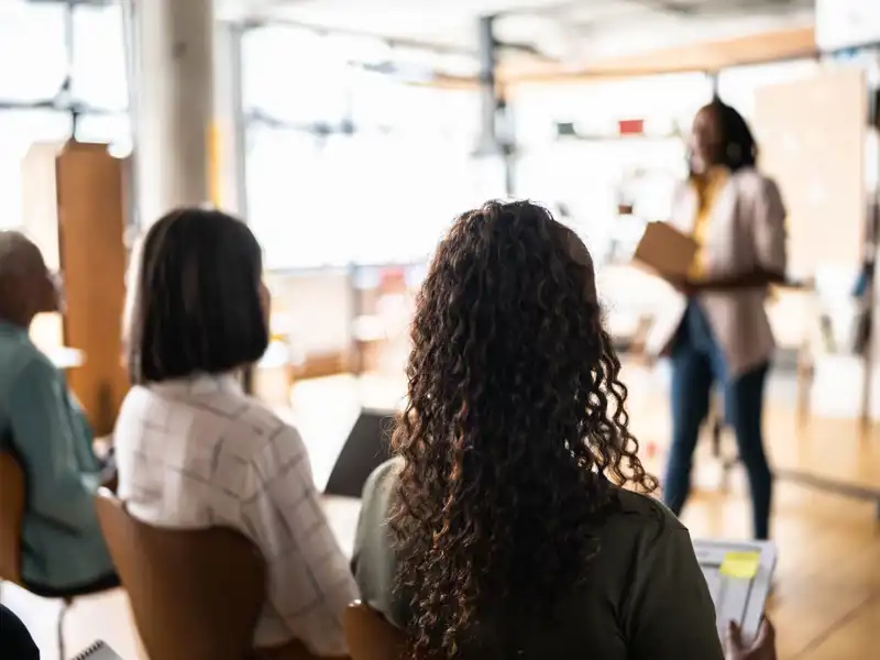 Businesswoman doing a presentation