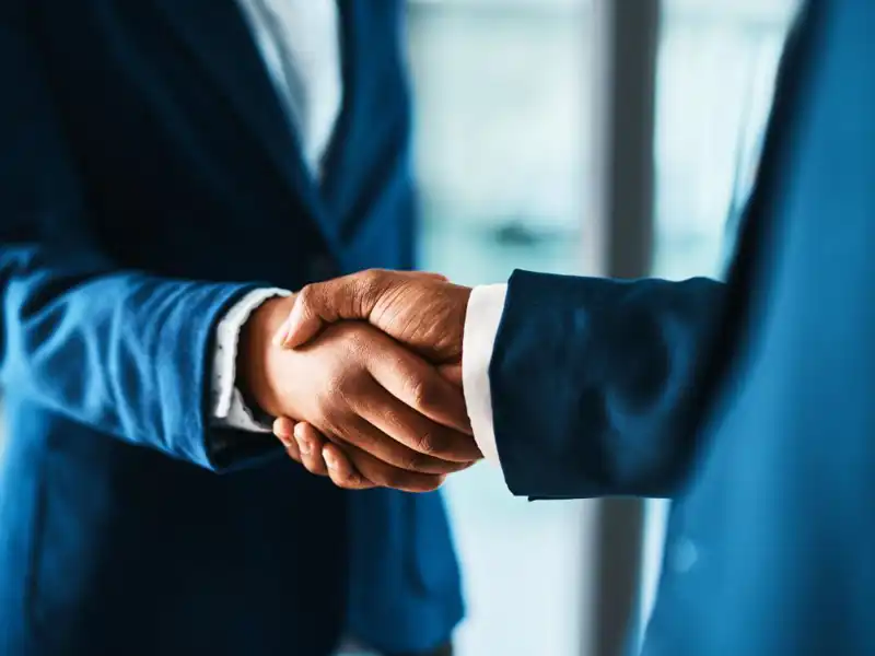 Close up of handshake